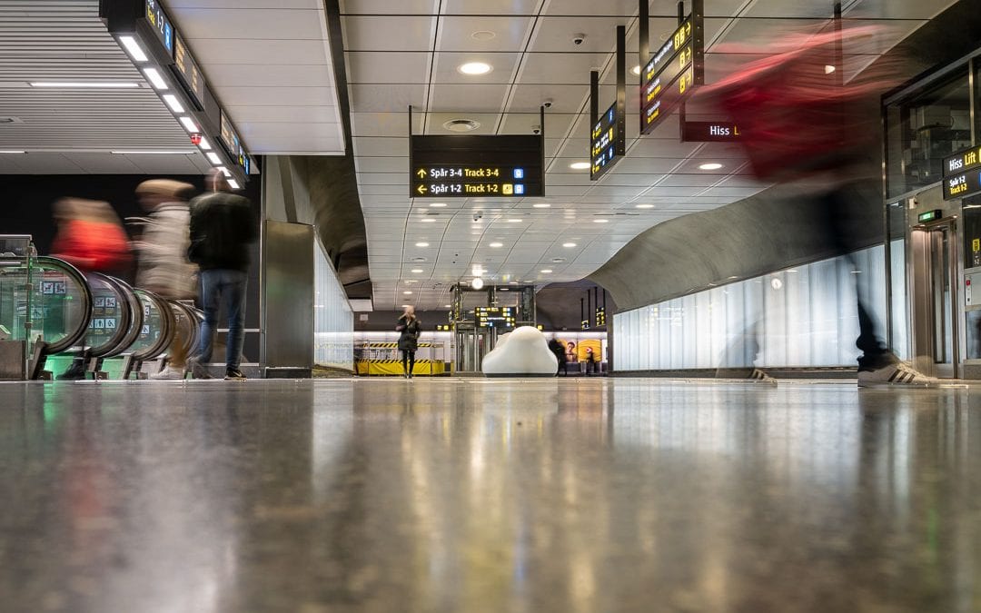 En novemberkväll i tunnelbanan